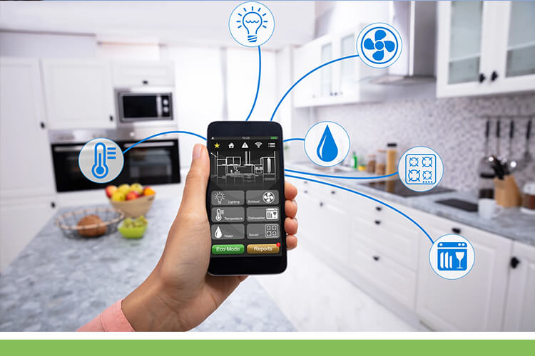  A comparison between smart homes and traditional homes showing energy savings differences.