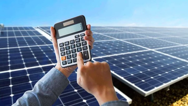 Solar panel cost calculator for estimating solar savings